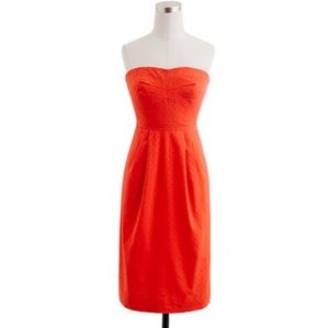J. Crew strapless swiss dot dress